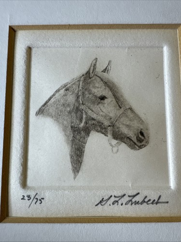 Gerald lubeck signed - signed, horse