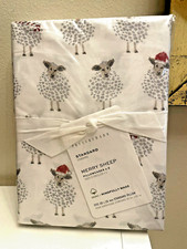 pottery barn Pillowcase Holiday Christmas party lodge Sheep Disney kid SET 2 ,