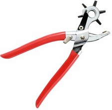 Hole Making Revolving Punch Pliers For Leather Belts Eyelet Tool 6 Sizes DT20910