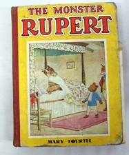 Circa 1940's The Monster Rupert Book  poor condition