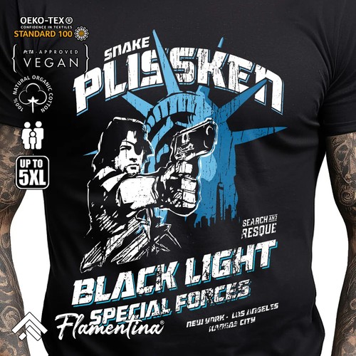 Snake plissken mens tshirt - snake,
