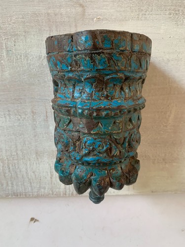 Hand carved and painted - carved, solid