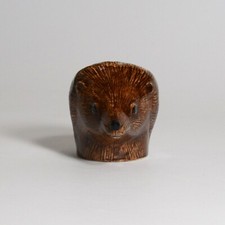 QUAIL CERAMICS HEDGEHOG FACE EGG CUP NEW WITH BOX
