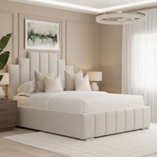 Crown panel bed frame - frame, plush