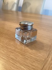 Antique cut glass inkwell - , with