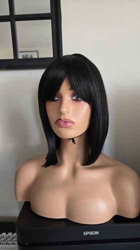 Fringe bangs synthetic wig