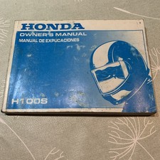 HONDA H100S & H100SII 1988 OWNERS  MANUAL 