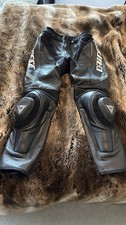 Dainese Leather Motorcycle Trousers Black Size 50