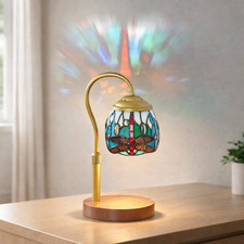 Tiffany Style Dragonfly Candle