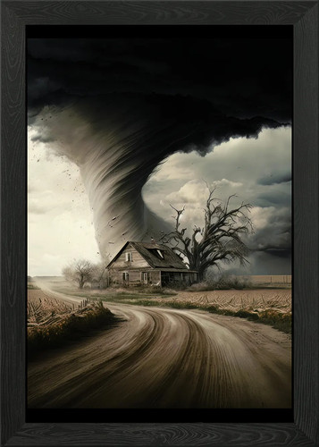 Massive tornado destroying - tornado,