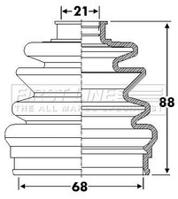 Genuine FIRST LINE Front Inner