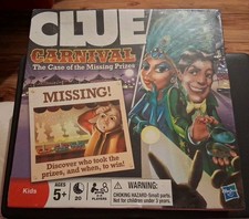 CLUE CARNIVAL THE CASE OF THE MISSING PRIZES 5+ NEW & SEALED HASBRO 2009 CLUEDO