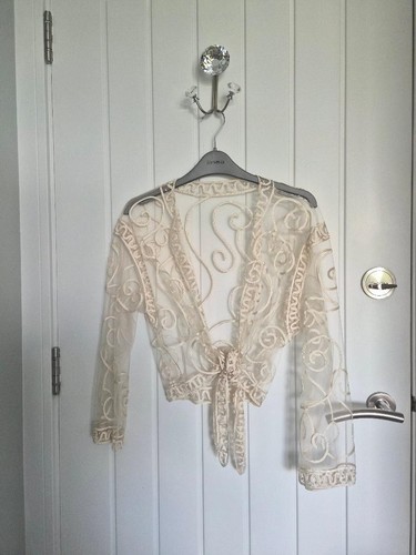 Cream pearl embelished - , top