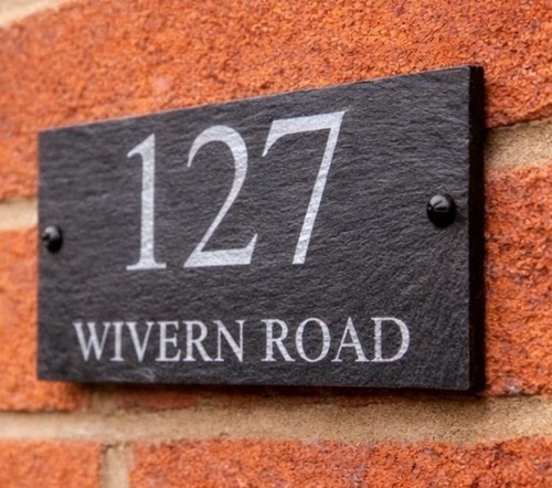 Slate house sign personalised - sign,