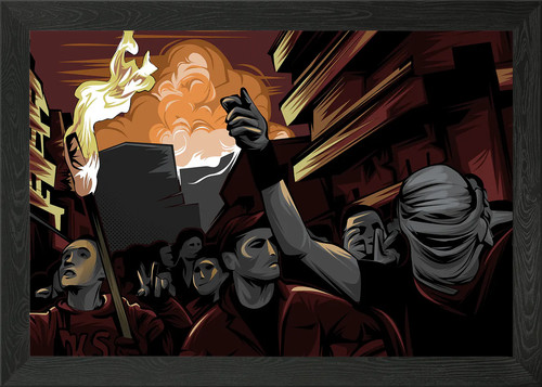 Stop the war framed - war, art
