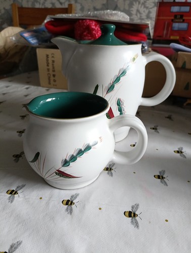 Denby greenwheat teapot - denby, teapot(5.5"