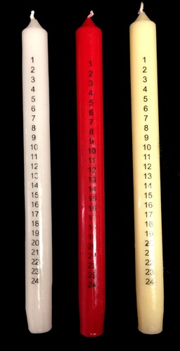 Advent candle taper - advent, red
