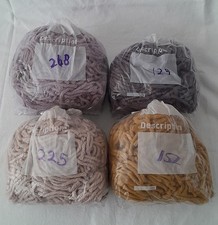 Bundle of loose cut wool for latch hook rug kit grey yellow 774 pieces approx