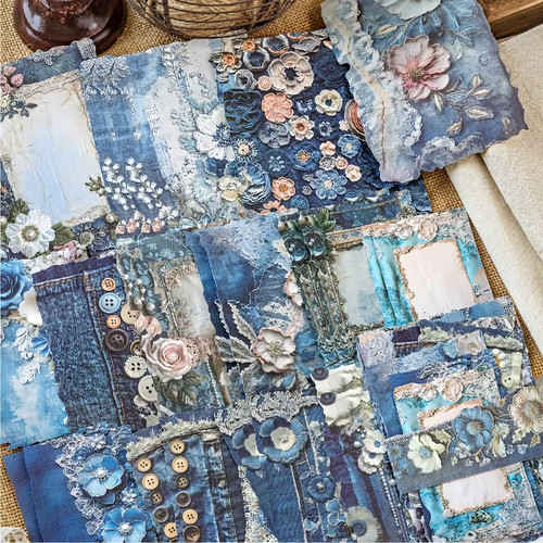 Blue denim lace junk - 7x,