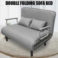 Grey Double Fabric Sofa Bed