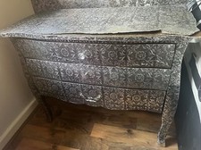 Silver embossed Blackend chest
