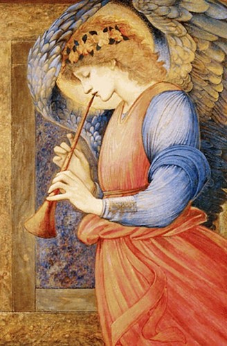 Burne jones angel playing - burne,