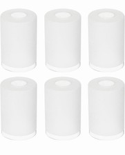 6 x 4 Inch White Linen Glass Shades Replacement, 6pcs Cylinder Glass Lampshade