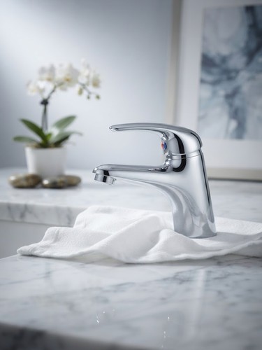 New chrome bathroom basin - new,