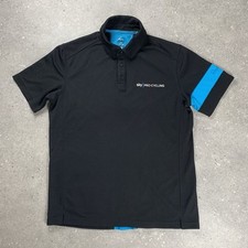 Rapha Polo Mens Large Black Blue Team Sky Pro Cycling Shirt Bike Performance
