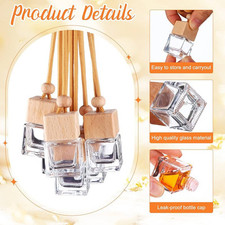 2x Car Empty Perfume Hanging Mini Bottle Air Diffuser Freshener 8ml 