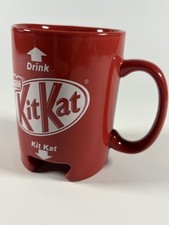 Kit Kat Ceramic Mug, With Space Slot To Store 2 Finger Kit Kat Nestle Hot Choco