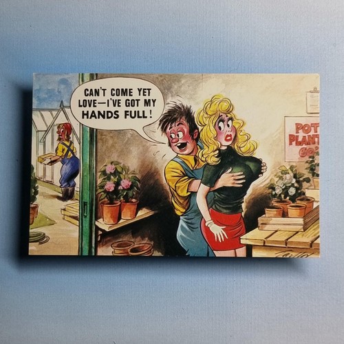 Saucy comic postcard - saucy, c1980