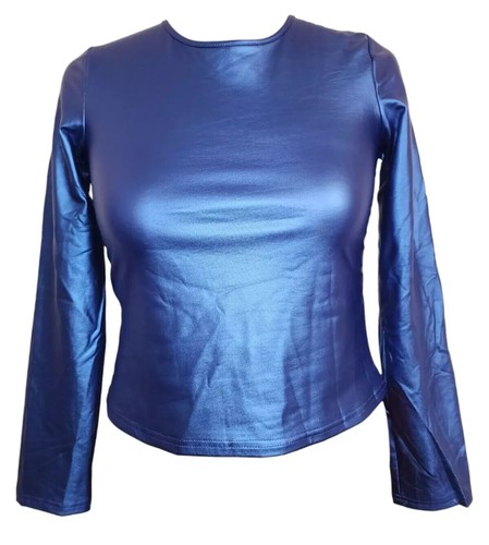 Blue pvc long sleeve - blue,