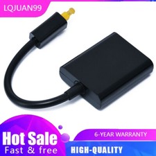 Toslink Digital Optical Audio Splitter Adapter Fiber Optic Audio Cable 1In2 Out