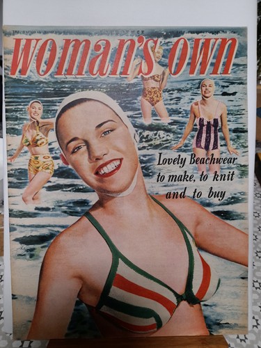 Vintage woman own magazine - vintage,
