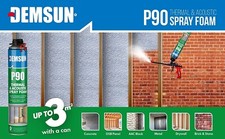 Demsun P90 Thermcoat Insulation & Acoustic Polyurethane Spray Foam - Box of 6