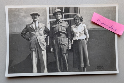 Old photo woman men military - old,