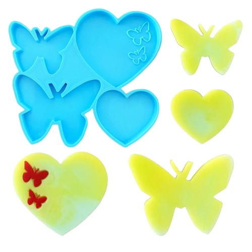 Heart butterfly shaped earring - shaped,