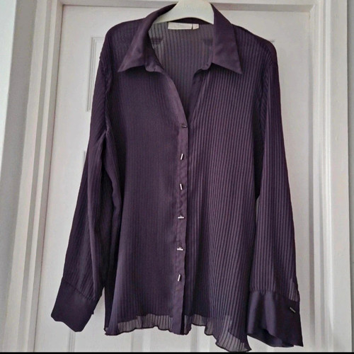 Ann harvey purple pleated - purple,