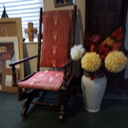 Victorian rocking chair with - victorian,