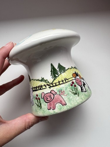 Denby money box hand painted - money,