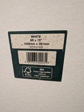 15mm White Smooth Melamine Faced Chipboard wood shelving Board 1800mm x 400mm 