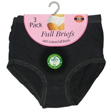 Ladies 3 Pack Full Mama Briefs
