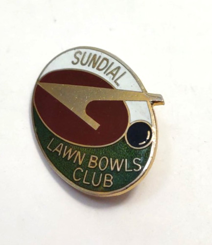 Sundial lawn bowls club label - bowls,