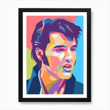 ELVIS PRESLEY POP ART Art Print Framed Wall Art Poster Canvas Print Picture