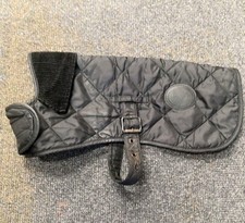 BARBOUR BLACK QUILTED  DOG COAT size Small CG B42