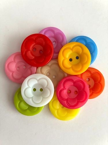 Flower pattern buttons - , 23mm