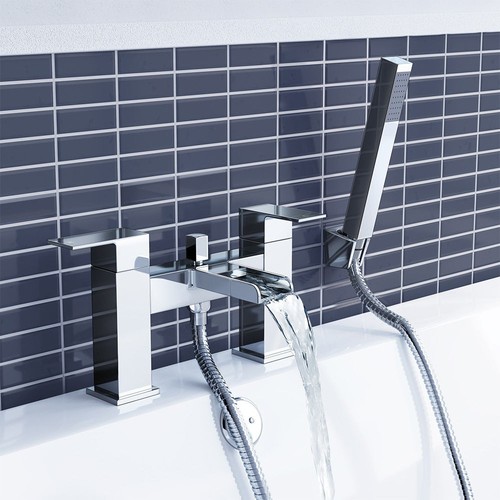 Waterfall bathroom taps chrome - waterfall,