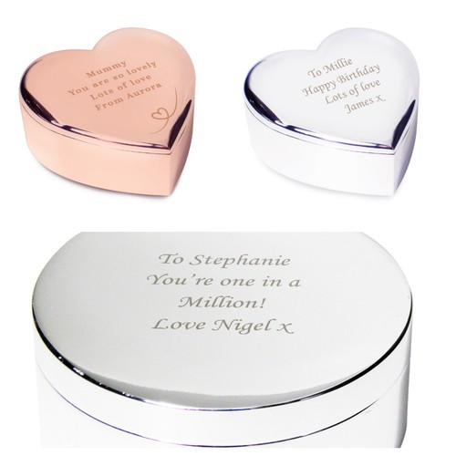 Personalised trinket box - box, round