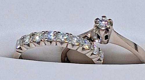 Vintage jva 18k plat - plat, diamond